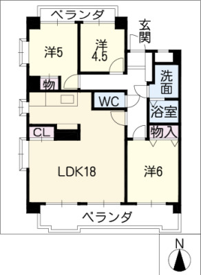 スカイヒルズ植田の間取り