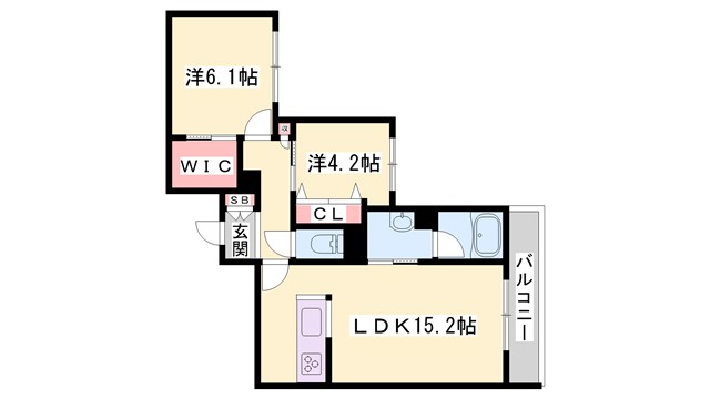 シャーメゾン英賀保東の間取り