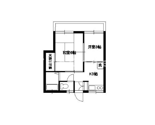 【板橋区向原のアパートの間取り】