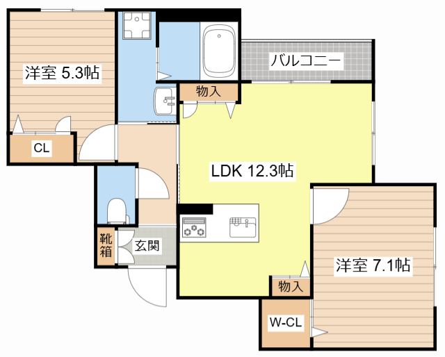 ラグジュール南彦根の間取り