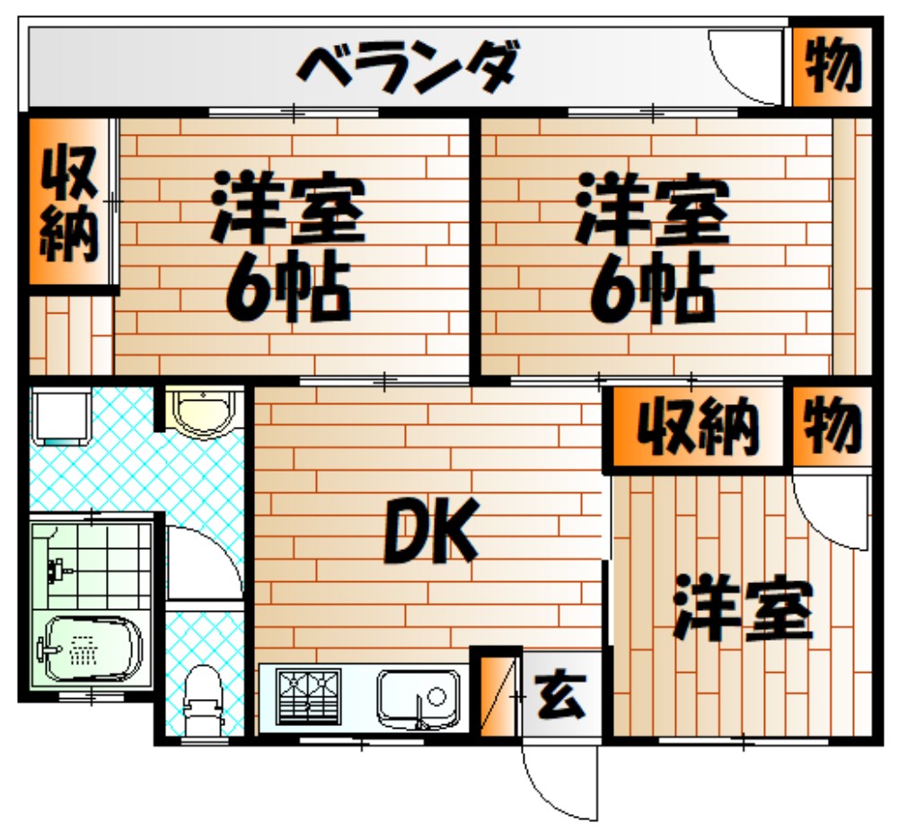 北九州市八幡東区祇園原町のマンションの間取り