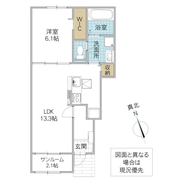 グラースSAM Iの間取り