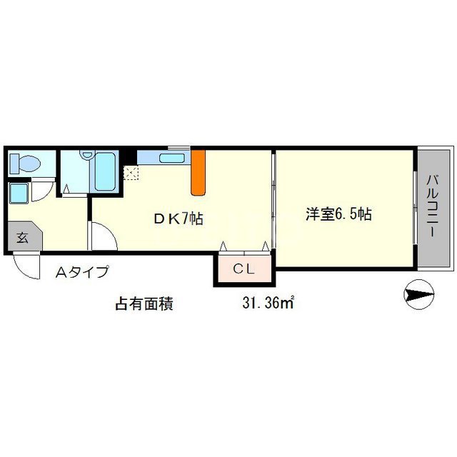 アブレスト今出川の間取り