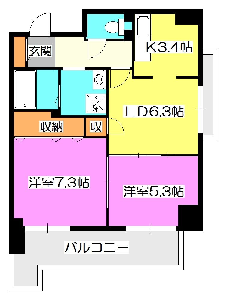 東久留米市東本町のマンションの間取り