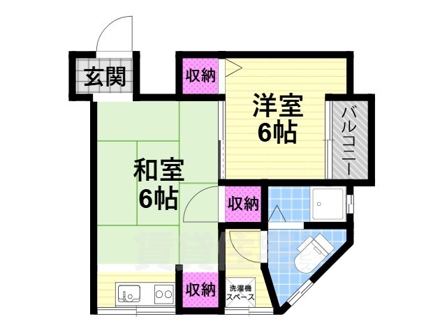 白芳荘21号館の間取り