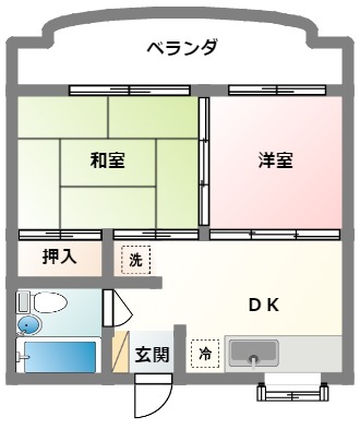 野里ハイツの間取り