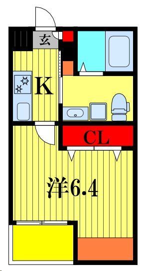 柏市つくしが丘のアパートの間取り