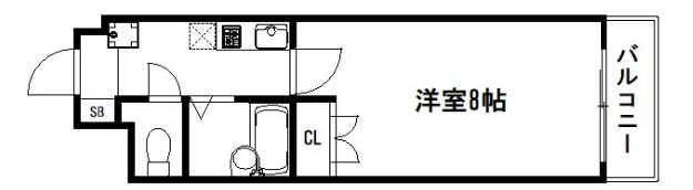 京都市上京区東長者町のマンションの間取り