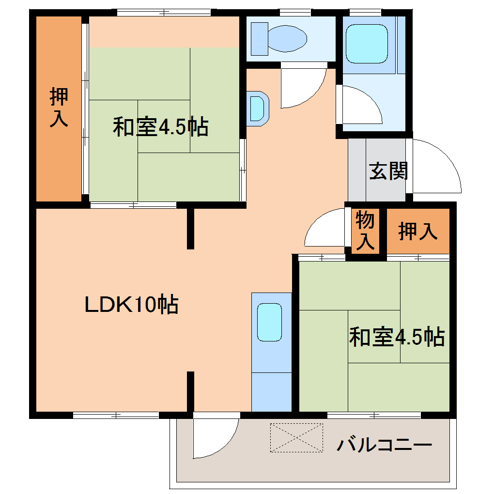 滑石団地G棟の間取り写真
