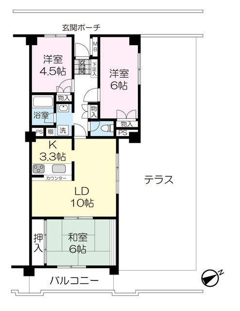 若林サンハイツ 610の間取り