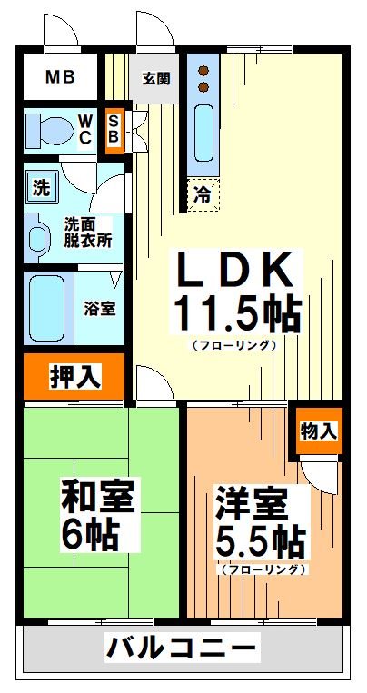 杉並区和泉のマンションの間取り