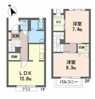 山形市城西町のアパートの間取り