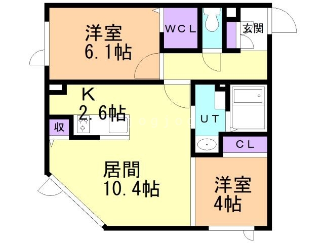 アルファスクエアドミニオン北１８条の間取り