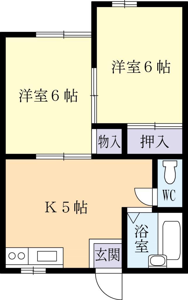 コーポシルクの間取り