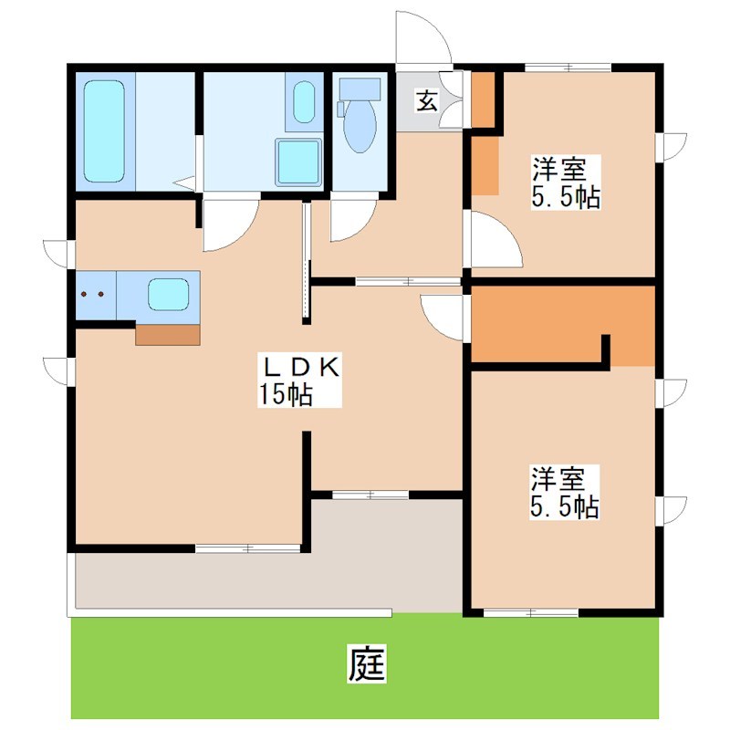 鹿児島市荒田のマンションの間取り