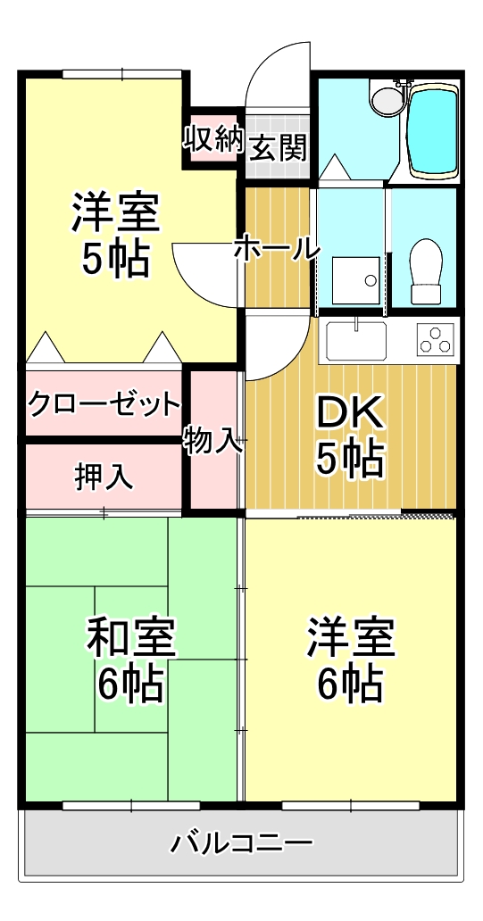 六興ヒルズ　岩沼の間取り