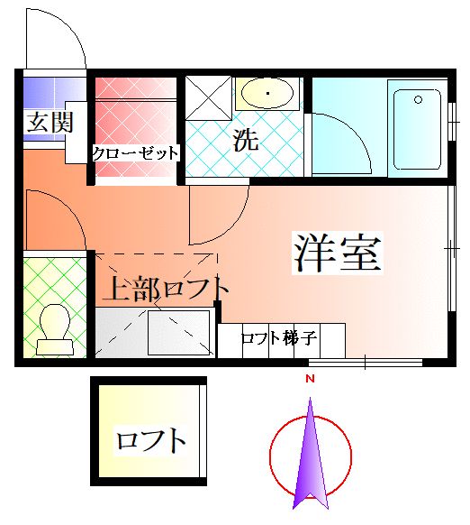 横浜市金沢区柴町のアパートの間取り