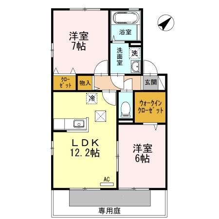 リビングタウン宇多津　A棟の間取り