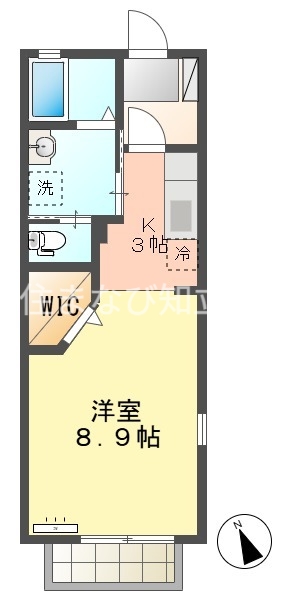 名鉄豊田線 浄水駅 徒歩15分 2階建 築22年の間取り写真