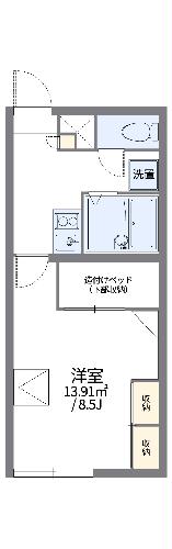 レオパレスロワジール西野Ｃの間取り