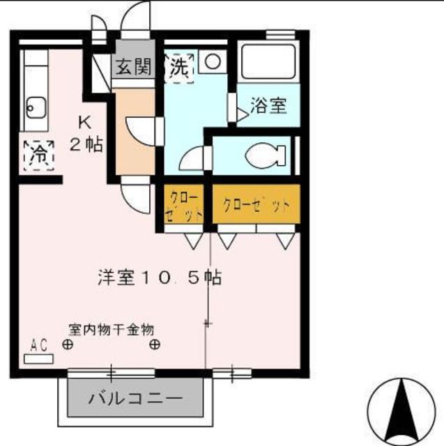 富士市依田橋町のアパートの間取り