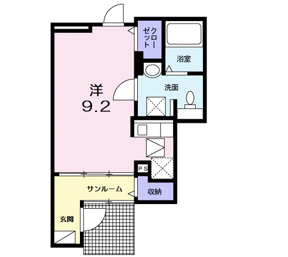 彦根市八坂町のアパートの間取り