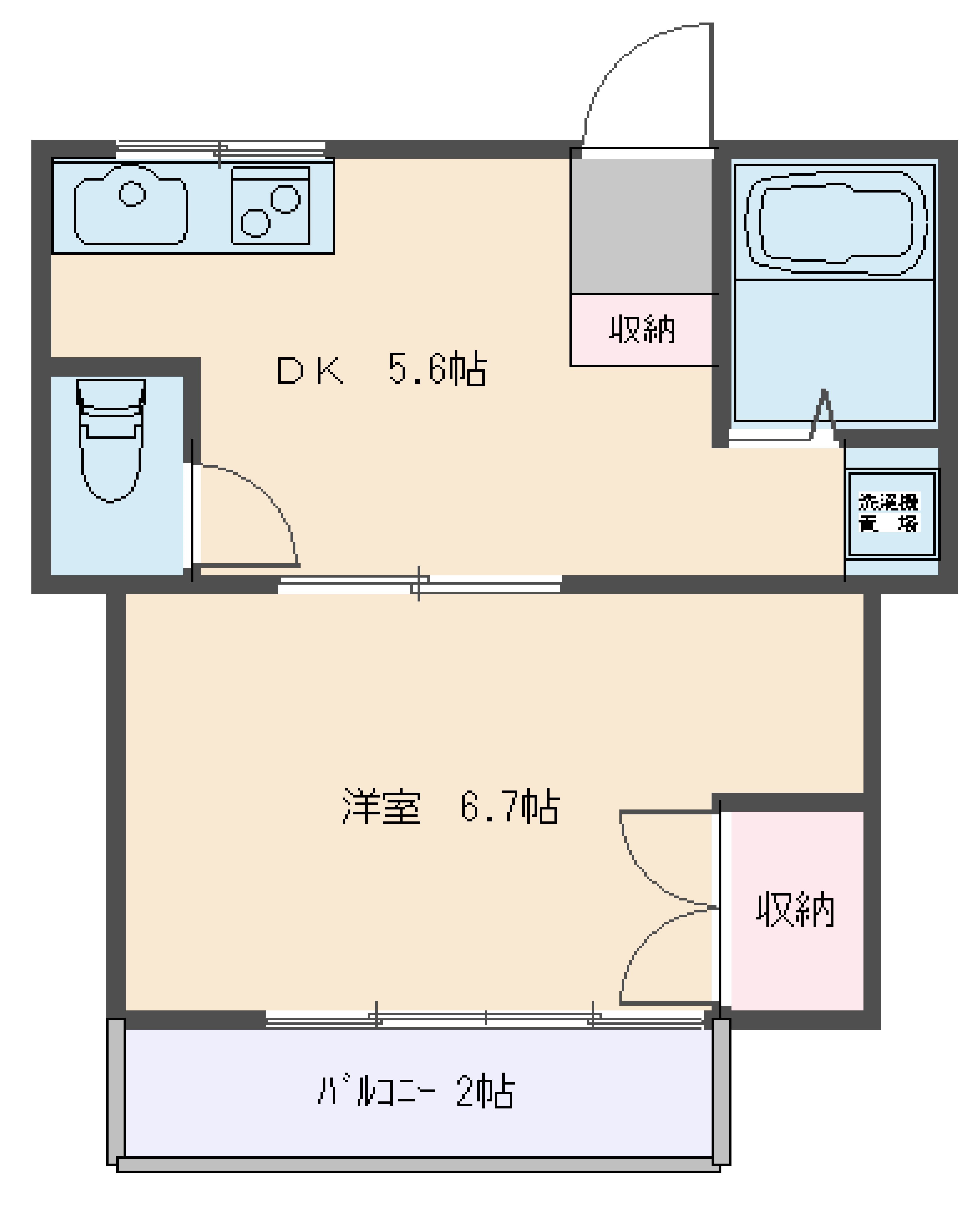 フィオーレＢの間取り