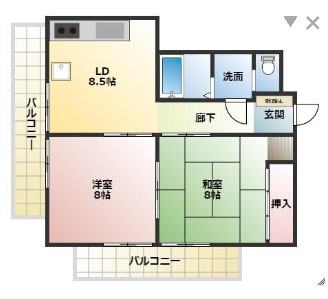 姫路市東今宿のマンションの間取り