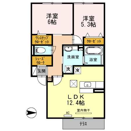 アビタシオンＡ棟の間取り