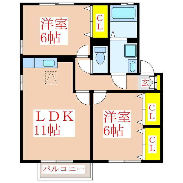 コンフォートハウス　Ｂ棟の間取り