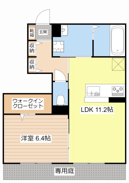 草津市追分南のアパートの間取り