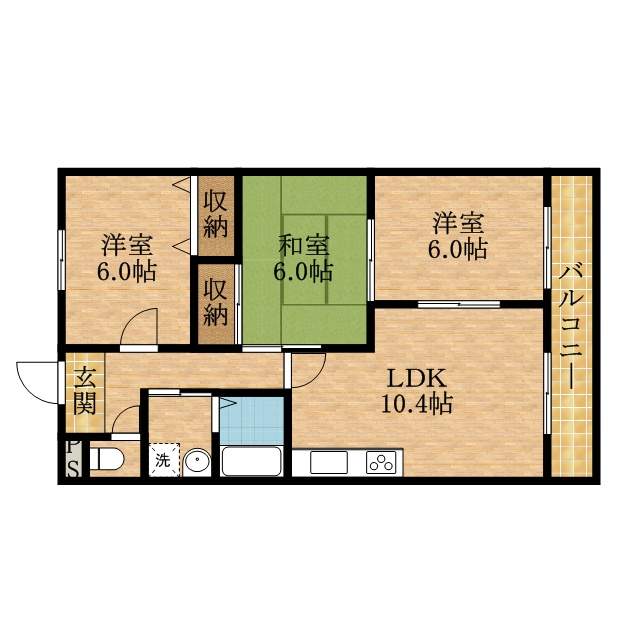 伊丹市野間北のマンションの間取り