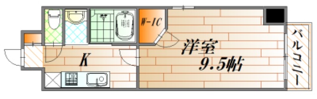 広島市中区宝町のマンションの間取り