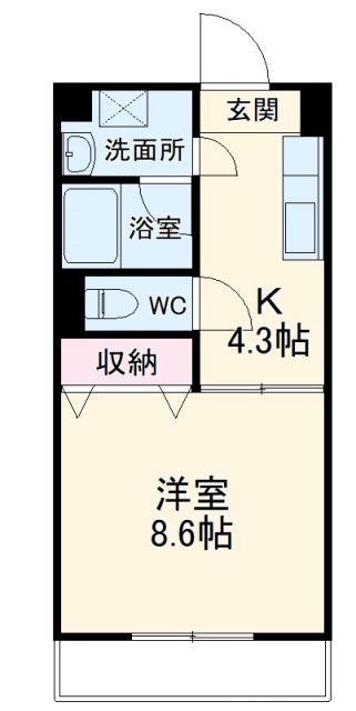 袋井市川井のマンションの間取り