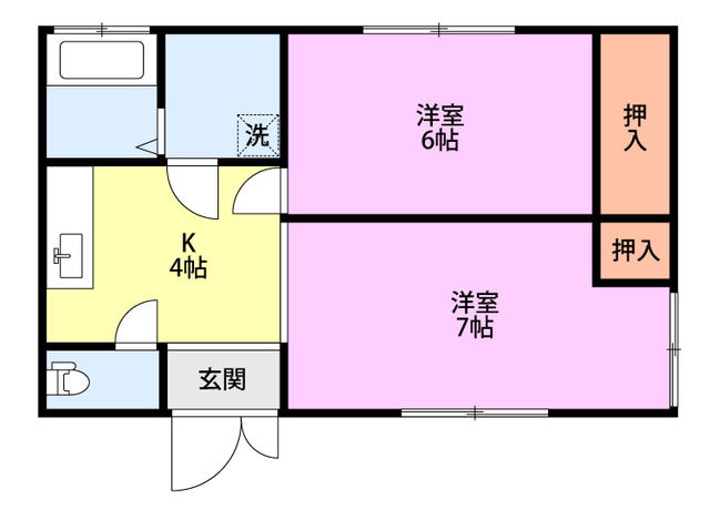 コーポアイリス　２号棟の間取り