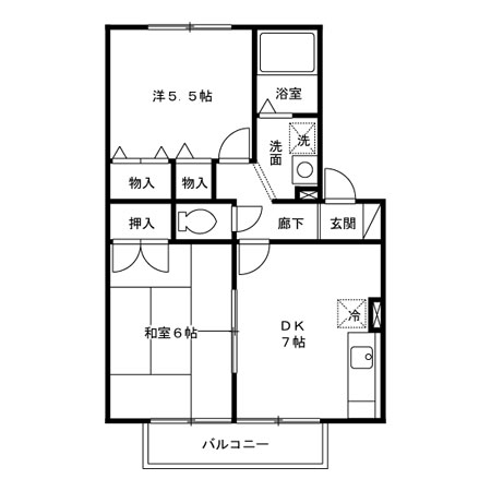 セジュール古津の間取り