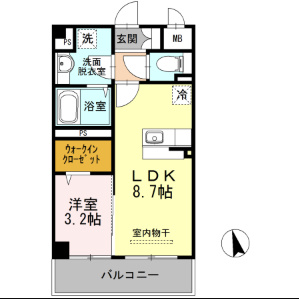 コンフォールパピヨンの間取り