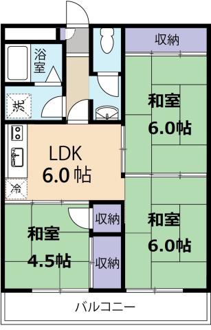 ヴィラ・アンソレイエ脇町IIの間取り