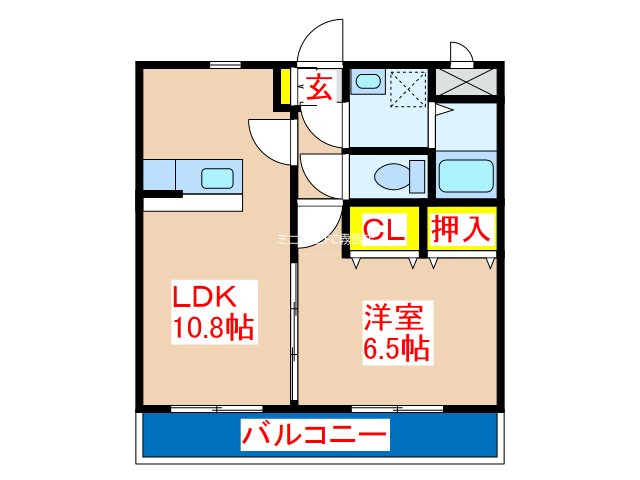 霧島市国分中央のマンションの間取り