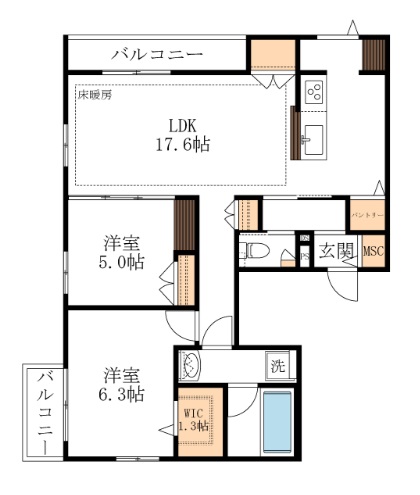 KALMIA PALACE～カルミアパレス～の間取り