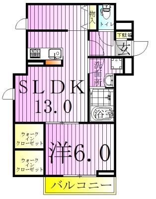 足立区谷在家のアパートの間取り