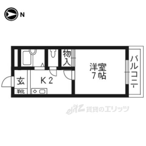 枚方市長尾元町のマンションの間取り