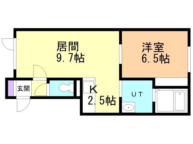 旭川市豊岡三条のアパートの間取り