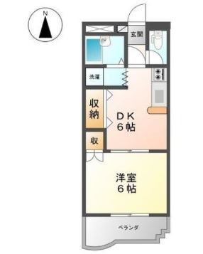 倉敷市美和のマンションの間取り