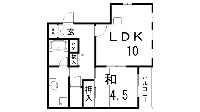 神戸市兵庫区上沢通のマンションの間取り