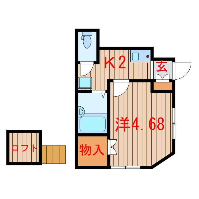 船橋市七林町のアパートの間取り