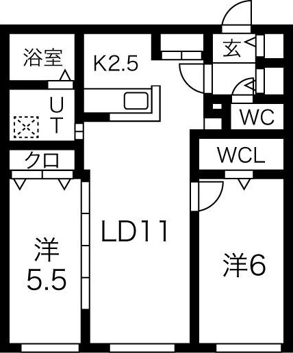 千歳市青葉のマンションの間取り