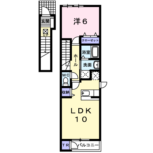 北広島市共栄町のアパートの間取り