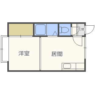 札幌市東区北二十二条東のアパートの間取り