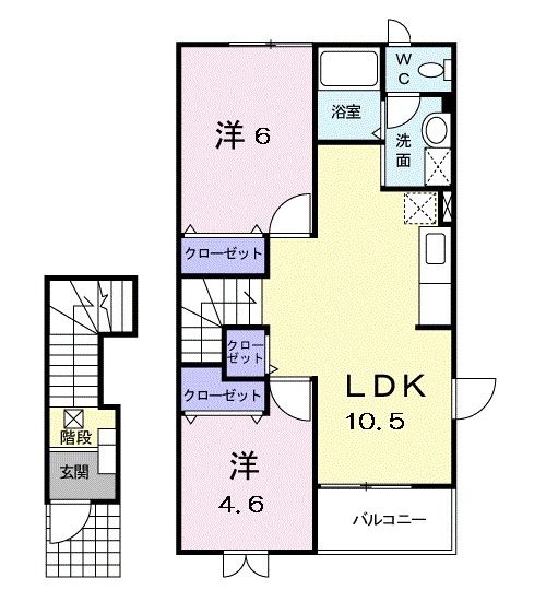 フィオーレＫ・Ｂの間取り